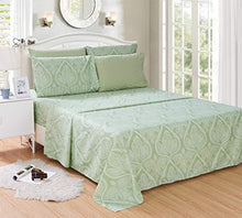 Load image into Gallery viewer, Lux Decor Collection Bed Sheet Set - Brushed Microfiber 1800 Thread Count Bedding - Wrinkle, Stain, Fade Resistant & Hypoallergenic - Deep Pocket King Size Sheets Set - 6 PC (King, Paisley Sage)