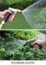Load image into Gallery viewer, ESOW Garden Hose Nozzle 100% Heavy Duty Metal, Full Brass Nozzle & ABS Non-Slip Ergonomic Grip, 4 Watering Patterns, High Pressure Metal Spray Gun for Watering Plants, Car Wash and Showering Dog