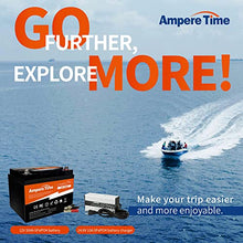 Load image into Gallery viewer, Ampere Time 12V 50Ah LiFePO4 Battery with 14.6V 10A Dedicated Lithium Battery Charger; Built-in 50A BMS, 4000+ Cycles, for Bass Boats, Trolling Motors, Monitoring Device, RV, Solar application