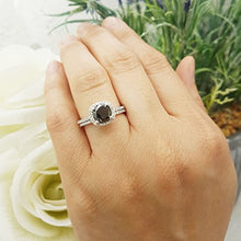 Load image into Gallery viewer, Dazzlingrock Collection 2.00 Carat (ctw) 14K Round Cut Black & White Diamond Engagement Ring Set 2 CT, White Gold, Size 7