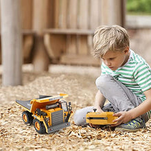 Load image into Gallery viewer, RC Dump Truck Toy for Kids, PREPOP Remote Control Construction Toys Vehicle with Metal Bed and Light/Music, Birthday Gifts Ideas for Boys Age 5 6 7 8 9 10 Year Old and up