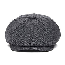Load image into Gallery viewer, JANGOUL Boys Vintage Newsboy Cap Tweed Flat Beret Cabbie Hat for Kids Toddler Pageboy (48cm(6-24 Months), Dark Khaki)