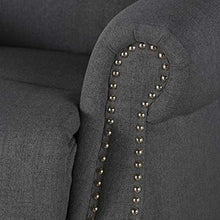 Load image into Gallery viewer, Christopher Knight Home Dezzie Tufted Fabric Power Recliner, Charcoal / Black