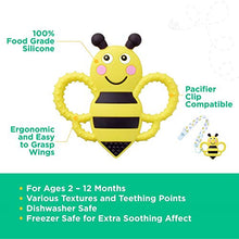 Load image into Gallery viewer, sweetbee Buzzy Bee Multi-Textured, Soft & Soothing, Easy-Hold, Silicone Teether Toy (BPA Free, Freezer & Dishwasher Safe)