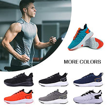 Load image into Gallery viewer, KUMNY Men's Breathable Walking Shoes Lightweight Athletic Running Tennis Mesh Sneakers Bule Orange Size 9.5