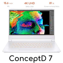 Load image into Gallery viewer, ConceptD 7 CN715-71-73A9 Creator Laptop, Intel i7-9750H, NVIDIA GeForce RTX 2080, RTX Studio, 15.6" 4K Ultra HD IPS, 100% Adobe RGB Color Gamut, Pantone Validated, Delta E<2, 32GB DDR4, 1TB NVMe SSD