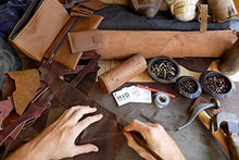 Load image into Gallery viewer, Hide & Drink, Men's Two Row Stitch Leather Belt Handmade :: Bourbon Brown (Size 42)