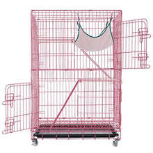 Load image into Gallery viewer, kkkki Luxury 3-Tier Cat Ferret Cage Portable Cat Home Fold Pet Cat Cage Playpen
