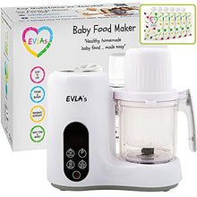Load image into Gallery viewer, Baby Food Maker | Baby Food Processor Blender Grinder Steamer | Cooks & Blends Healthy Homemade Baby Food in Minutes | Touch Screen Control | 6 Reusable Food Pouches | Bottle Warming Too