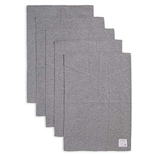Load image into Gallery viewer, Burt's Bees Baby - Burp Cloths, 100% Organic Cotton Absorbent 5-Pack Drool Cloths (Heather Grey, Solid)