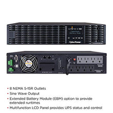 Load image into Gallery viewer, CyberPower OL1500RTXL2U Smart App Online UPS System, 1500VA/1350W, 8 Outlets, 2U Rack/Tower