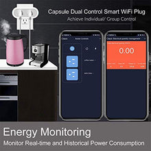 Load image into Gallery viewer, Smart Plugs That Work with Alexa, Google Home Assistant & IFTTT, Dual Sockets 2.4G WiFi Outlet Compatible with Avatar Controls, Smart Life & Tuya APP - Energy Monitoring, Timer, Group Remote Control
