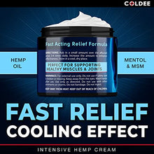 Load image into Gallery viewer, Coldee Hеmp Cream 4 fl oz - Made in USA - All-Natural Hеmp Extract Cream - Soothes Discomfort in Knee, Joint, and Back - Max Strength and Efficiency