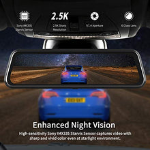 Load image into Gallery viewer, VanTop H610 10" 2.5K Mirror Dash Cam for Cars with Full Touch Screen, Waterproof Backup Camera Rear View Mirror Camera, Enhanced Night Vision with Sony Starvis Sensor, Parking Assistance