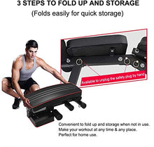 Load image into Gallery viewer, Yoleo Adjustable Weight Bench - Utility Weight Benches for Full Body Workout, Foldable Flat/Incline/Decline FID Bench Press for Home Gym