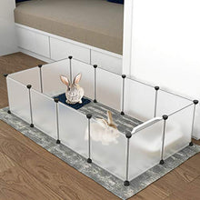 Load image into Gallery viewer, Tespo Pet Playpen, Small Animal Cage Indoor Portable Metal Wire Yard Fence for Small Animals, Guinea Pigs, Rabbits Kennel Crate Fence Tent, White12 Panels, 12 X 12 inches