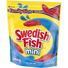 Load image into Gallery viewer, SWEDISH FISH Mini Soft & Chewy Candy, Family Size, 1.8 lb