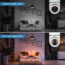 Load image into Gallery viewer, Wireless WiFi Light Bulb Camera Security Camera 1080p - 2.4GHz WiFi Smart 360 Surveillance Camera for Indoor and Outdoor, Light Socket Camera with Real-time Motion Detection and Alerts, Night Vision