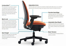 Load image into Gallery viewer, Steelcase Amia Task Chair: Platinum Frame/Base - 4 Way Adjustable Arms - Standard Carpet Casters