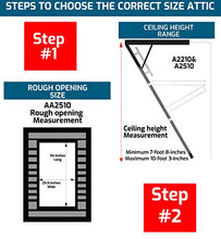 Load image into Gallery viewer, Louisville Ladder 25.5x54 Aluminum Attic Ladder, Type IAA, 375-pound Load Capacity, AA2510,Silver