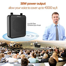 Load image into Gallery viewer, Giecy Voice Amplifier Portable Bluetooth 30W 2800mAh Rechargeable PA System Speaker for Multiple Locations Such as Classroom, Meetings and Outdoors