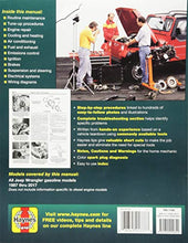 Load image into Gallery viewer, Jeep Wrangler 4-cyl & 6-cyl Gas Engine, 2WD & 4WD Models (87-17) Haynes Repair Manual (Does not include info specific to diesel engine models. ... specific exclusion noted) (Haynes Automotive)
