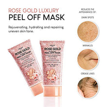 Load image into Gallery viewer, AZURE Rose Gold Luxury Sparkling Hydrating Peel Off Face Mask – Anti Aging, Toning & Rejuvenating | Removes Blackheads, Dirt & Oils | Reduces Wrinkles, Fine Lines & Acne Scars | Made in Korea - 150mL