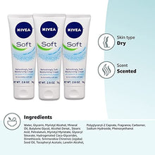 Load image into Gallery viewer, NIVEA Soft Moisturizing Crème - Pack of 3, All-In-One Cream For Body Face and Hands, Travel Size - 2.6 oz. Tubes