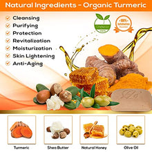 Load image into Gallery viewer, Turmeric Herbal Soap for Cleansing, Purifying, Protection, Revitalization, Moisturization, Anti-Aging, 5 Ounces Large Bar by Herboganic