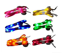 Load image into Gallery viewer, Jofan 6 Pairs Nylon LED Shoelaces Light Up Shoe Laces with 3 Modes in 6 Colors for Party Favors Hip-hop Dancing Cycling Hiking Skating