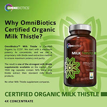 Load image into Gallery viewer, Organic Milk Thistle Capsules, 1500mg 4X Concentrated Extract with Silymarin is The Strongest Milk Thistle Supplement Available. Great for Liver Cleanse & Detox! 120 Vegetarian Capsules