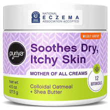 Load image into Gallery viewer, Puriya National Eczema Association Accepted Cream, Dry Itchy Skin Relief, Colloidal Oatmeal Lotion, Gentle on Kids, Adults, Face, Hands, Mother of All Creams, Plant-Based Hydration, No Fragrance Added