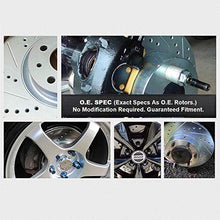 Load image into Gallery viewer, PowerSport Front Silver Drilled Slotted Brake Rotors and Ceramic Pads Compatible For 2007-2013 BMW 323i, 325i, 328i, 328i xDrive, 328xi