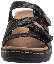 Load image into Gallery viewer, Clarks Women's Merliah Karli Sandal, Black Leather, 8