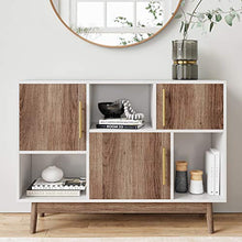 Load image into Gallery viewer, Nathan James Ellipse Multipurpose Display Storage Unit, TV Stand, White
