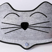 Load image into Gallery viewer, K&H PET PRODUCTS EZ Mount Window Bed Kitty Sill Gray with Kitty Face 27 X 11 X 6 Inches