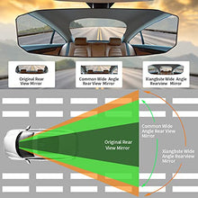 Load image into Gallery viewer, 12" Large Rear View Mirror, Anti Glare Panoramic Rearview Mirror, Universal Wide Angle Rear View Mirror, Interior Clip On Rear View Mirror for Car SUV Trucks (12” L X 3.5” H) Convex Curve 300mm