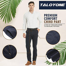 Load image into Gallery viewer, Taloyone Men’s Golf Pant, Premium Cutton Sits at Waist Straight-Fit Flat-Front Business Dress Stretch Chino Pant, Classic Fit Travel Pants, Navy, 29Wx30L