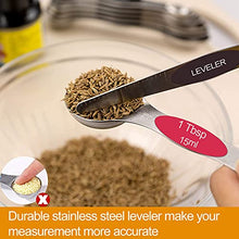 Load image into Gallery viewer, NIUAT 9-piece magnetic measuring spoon set, composed of stainless steel double-sided teaspoon spoons,Fits in Spice Jar (Multicolor)