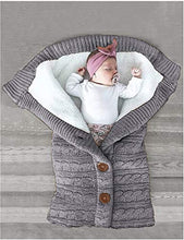 Load image into Gallery viewer, XMWEALTHY Unisex Infant Swaddle Blankets Soft Thick Fleece Knit Baby Girls Boys Stroller Wraps Baby Accessory Grey