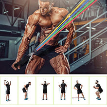 Load image into Gallery viewer, CoutureBridal 11 Pack Resistance Bands Set, Exercise Elastic Bands,Portable Home Workouts Accessories for Resistance Training Gym Physical Therapy Yoga Pilates