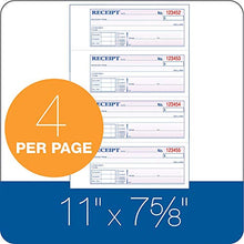 Load image into Gallery viewer, Adams Money and Rent Receipt Book, 3-Part, Carbonless, White/Canary/Pink,7 5/8" x 10 7/8", 100 Sets per Book, 5 Books, 500 Sets Total (TC1182)