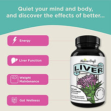 Load image into Gallery viewer, Liver Cleanse Detox & Repair Fatty Liver - Healthy Liver Supplements for Women and Men - Milk Thistle Liver Detox Cleanse Boosts Energy & Immune System - 60 Natures Craft Liver Support Supplements