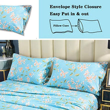 Load image into Gallery viewer, JSD Floral Printed Sheet Set Queen, 4 Piece Brushed Microfiber Sheets Extra Deep Pocket, Ultra Soft Hotel Quality Bedding Sheets