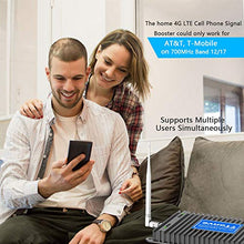 Load image into Gallery viewer, Cell Phone Signal Booster for AT&T T-Mobile 700MHz 4G LTE Band 12/17 Mobile Signal Repeater Amplifier Antenna Kits for Home and Office Improve 4G LTE Data Rates, Supports Volte