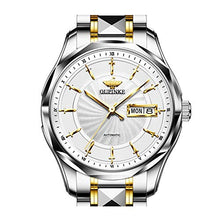 Load image into Gallery viewer, White Watches for Men Automatic Self Winding Mechanical Twelve Knights Luxury Business 5ATM Waterproof Calendar Men Wrist Watches