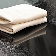 Load image into Gallery viewer, Natural Chamois Cloth for Car Drying Leather Drying Towel Natural Shammy Towel Real Leather Washing Cloth Cleaning Towel Car Wipes - 35'' x 23.6'' Chamois Car Wash Cloth Accessory
