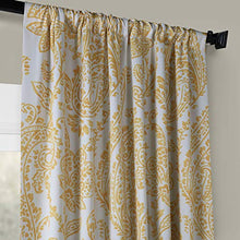 Load image into Gallery viewer, HPD Half Price Drapes Printed Room Darkening Curtain 50 X 84 (1 Panel), BOCH-KC16072C-84, Tea Time Yellow Gold