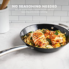 Load image into Gallery viewer, Delish by Dash: 12" Lightweight Cast Iron Pan for Pancakes, sauces, vegetables, pasta, and more - Black