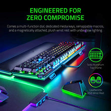 Load image into Gallery viewer, Razer Huntsman Elite Gaming Keyboard: Fastest Keyboard Switches Ever - Clicky Optical Switches - Chroma RGB Lighting - Magnetic Plush Wrist Rest - Dedicated Media Keys & Dial - Classic Black